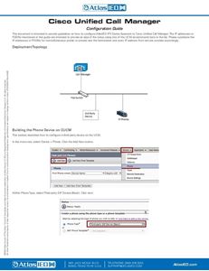 Cisco Unified Call Manager Configuration Guide