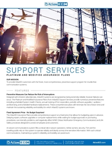 AtlasIED Platinum Assurance Plan Support Services Flyer