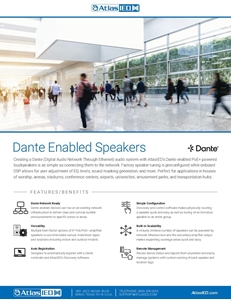 Dante Speaker Family Flyer (2 pages)