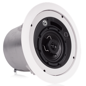 Picture of 4" Coaxial In-Ceiling Speaker with 16-Watt 70/100V Transformer and Ported Enclosure