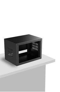 Picture of Welded & Assembled Desk Top Cabinet - 7 RU (Shown with OPTIONAL front door)