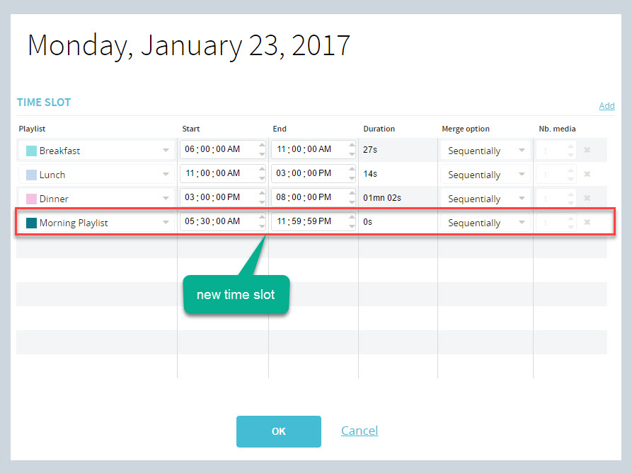 GDS4W new timeslot