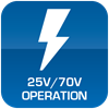25V/70V Operation