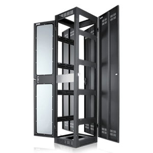 Picture of Gangable Rack 25.5 inch Deep, 44RU  **Shown with Optional Side Panels & Front Door**