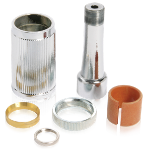 Picture of MS-20 Clutch Assembly, Chrome [(1) 3-Pc. Clutch, (1) Adaptor, (2) Lock Rings]