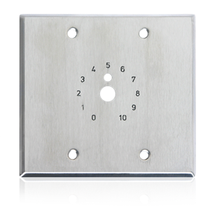 Picture of Double Gang S/S Plate; Dial Scale Stamped and Paint Filled 