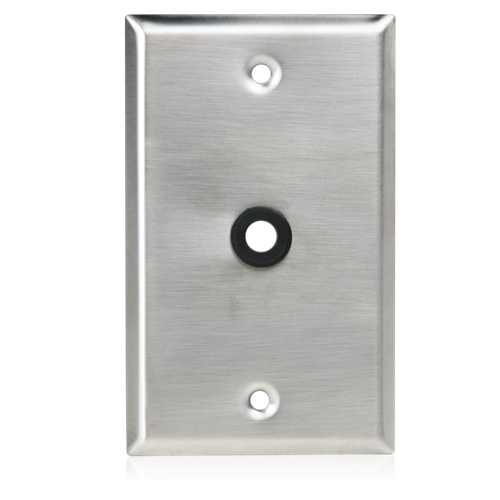 Picture of Single Gang Stainless Steel Plate 3/8" Hole & Grommet