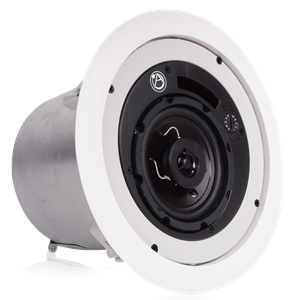 Picture of 4" Coaxial In-Ceiling Speaker with 16-Watt 70/100V Transformer, Ported Enclosure, and UL2043 Certification