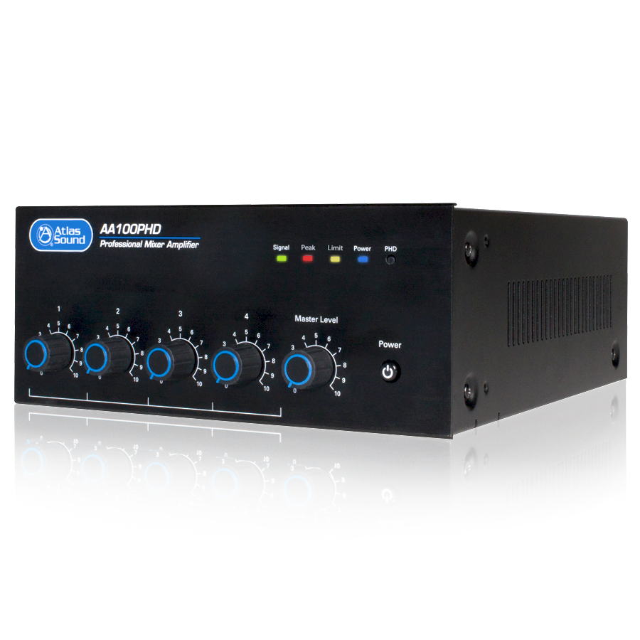 4-Input, 100-Watt Mixer Amplifier with Automatic System Test