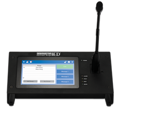 Picture of Touch Screen Digital Communication Station with CobraNet® Message Channels with Gooseneck Microphone
