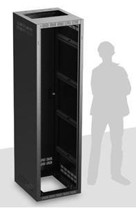 Picture of Welded Rack 25.5 inch Deep, 44RU   *Shown with OPTIONAL Front Door**