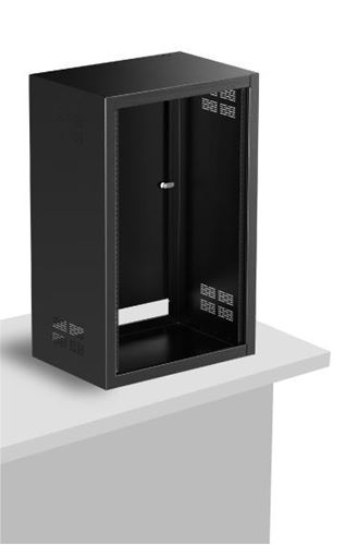 Picture of Welded & Assembled Desk Top Cabinet - 18 RU (Shown with OPTIONAL front door)