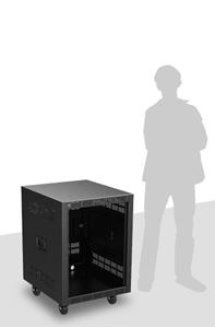 Picture of 25 inch Deep, 14RU Mobile Equipment Rack Includes: Casters, and Side Handles