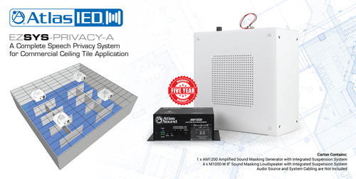 Picture of Complete Sound Masking System for Commercial Applications