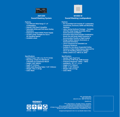 Picture of Complete Sound Masking System for Commercial Applications