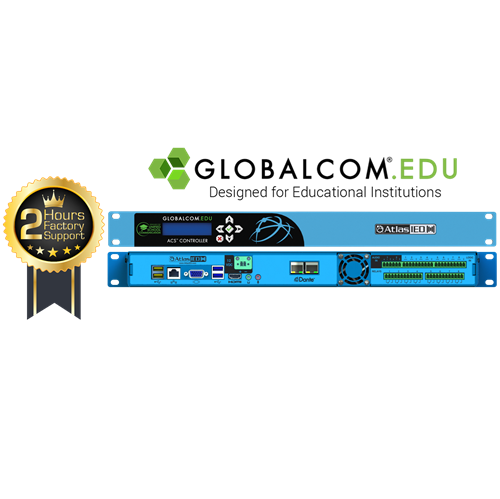 Picture of GLOBALCOM<sup>®</sup>.EDU <br />IP116-D-EDU-CS Announcement Control System with 16 Dante<sup>™</sup> Message Channels