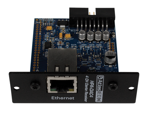 Picture of Four-Input Dante<sup>®</sup> Accessory Card for HPA Amplifiers