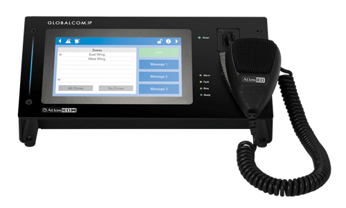 Picture of GLOBALCOM®.IP Touch Screen Digital Communication Station with Dante® Message Channels and Handheld Mic