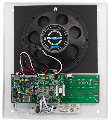 Picture of PoE+ Indoor Wall Mount IP Endpoint Speaker with LED Display, Talkback Microphone, and LED Flashers