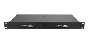 Picture of Dual PoE+ IP Addressable IP-to-Analog Gateways with Integrated Amplifier and Rack Mount Kit