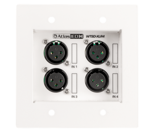 Picture of Four XLR Input Wall Plate for Use with WTSD-MIX41K