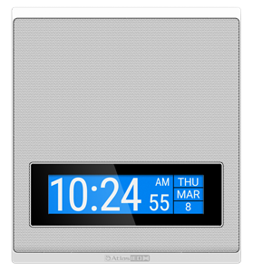 Picture of PoE+ Indoor Wall Mount IP Speaker with LCD Display, Talkback Microphone, and 25V/70V Switch