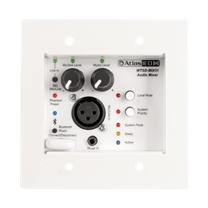 Picture of Indoor/Outdoor Analog Wall 3x1 Mic/Line/BT/AUX Mixer W/Optional Dante<sup>®</sup> Audio Network Interface