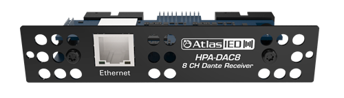 Picture of Eight-Input Dante<sup>®</sup> Accessory Card for HPA Amplifiers