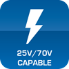 25V/70V Capable