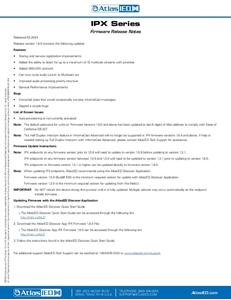 IPX Software/Firmware | AtlasIED