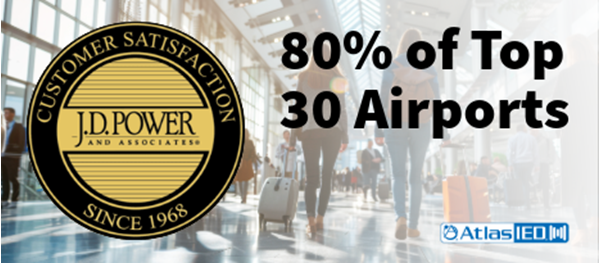 AtlasIED Installed in 80% of J.D. Power’s Top 30 Airports of 2025